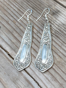 1905 Antique Silverplate May Spoon Earrings