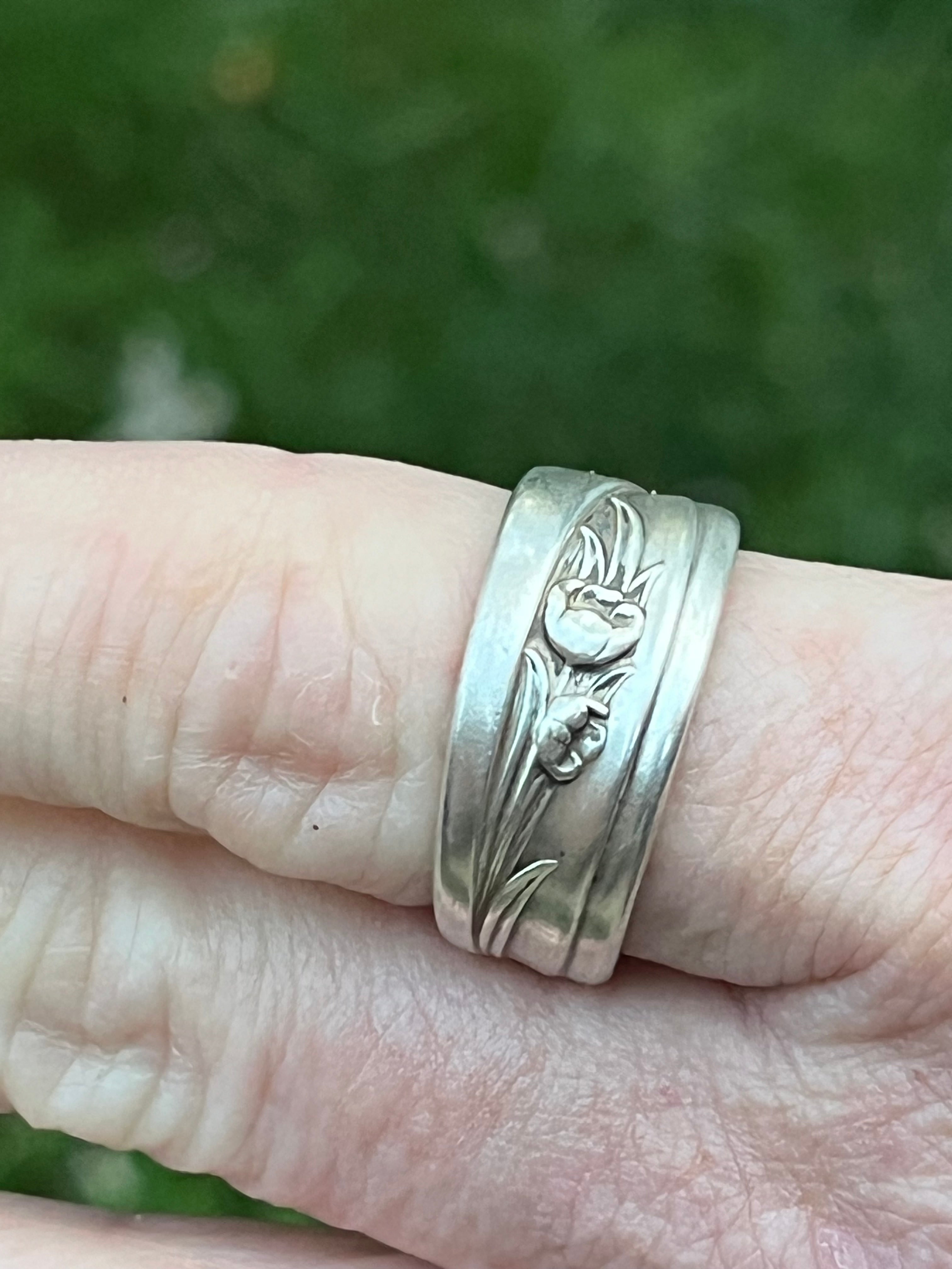 Vintage Spoon Ring Silver Tulip (1956)