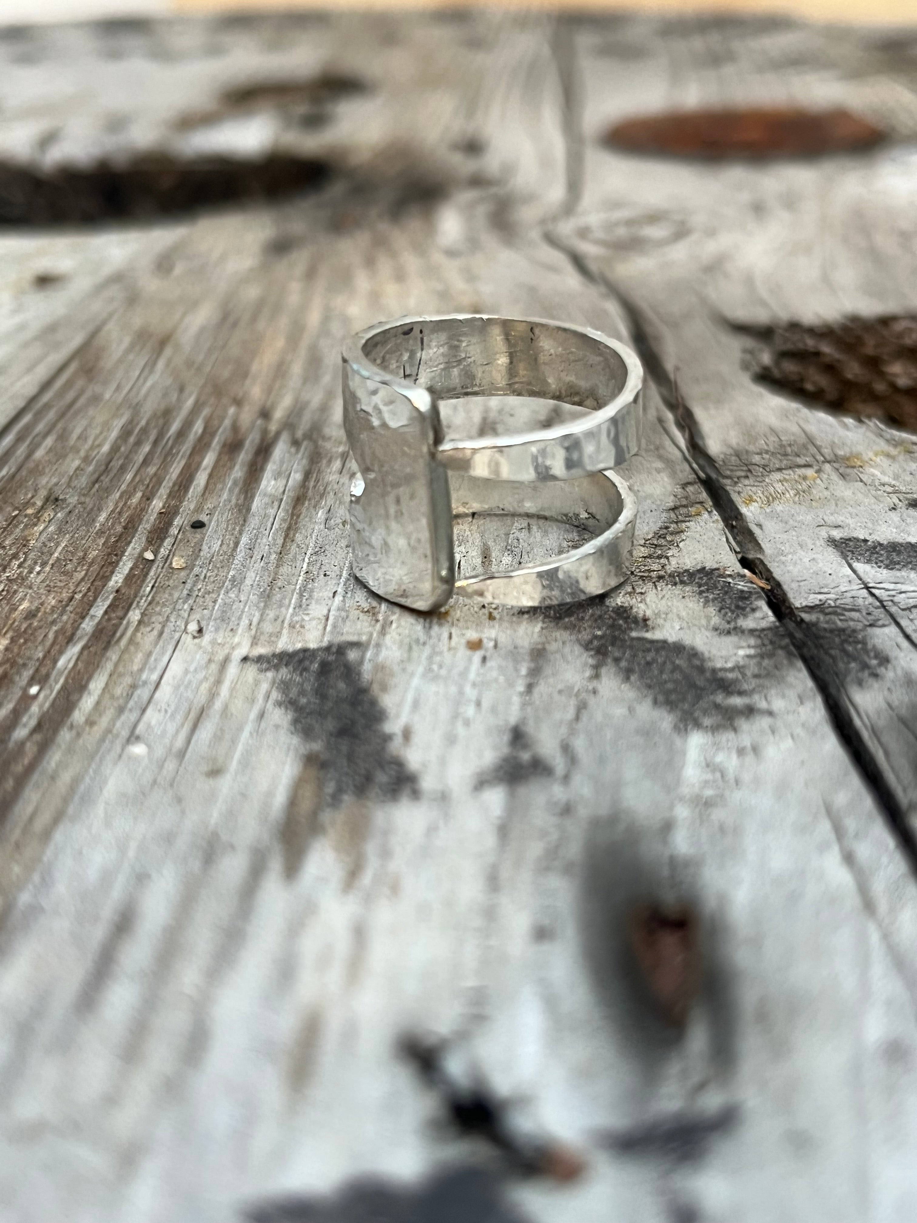 Vintage Silverplated Serving Fork Ring