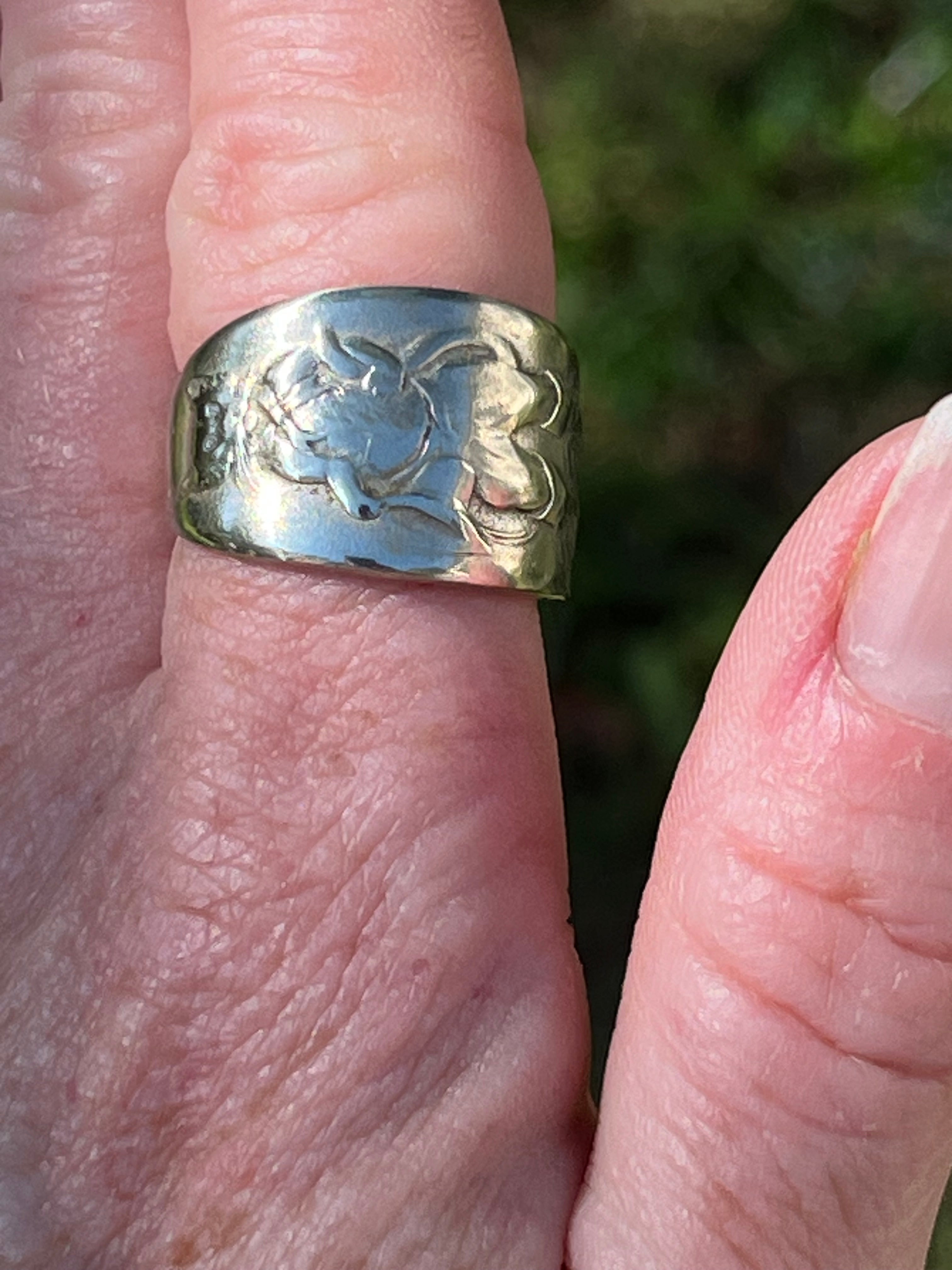 Vintage Puss in Boots Spoon Ring