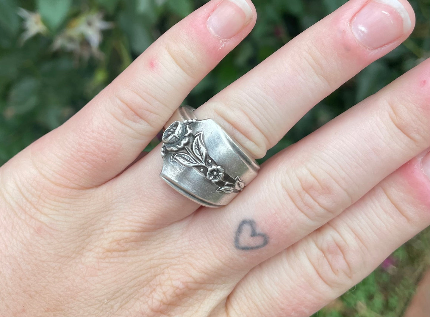 Vintage Rose Spoon Ring