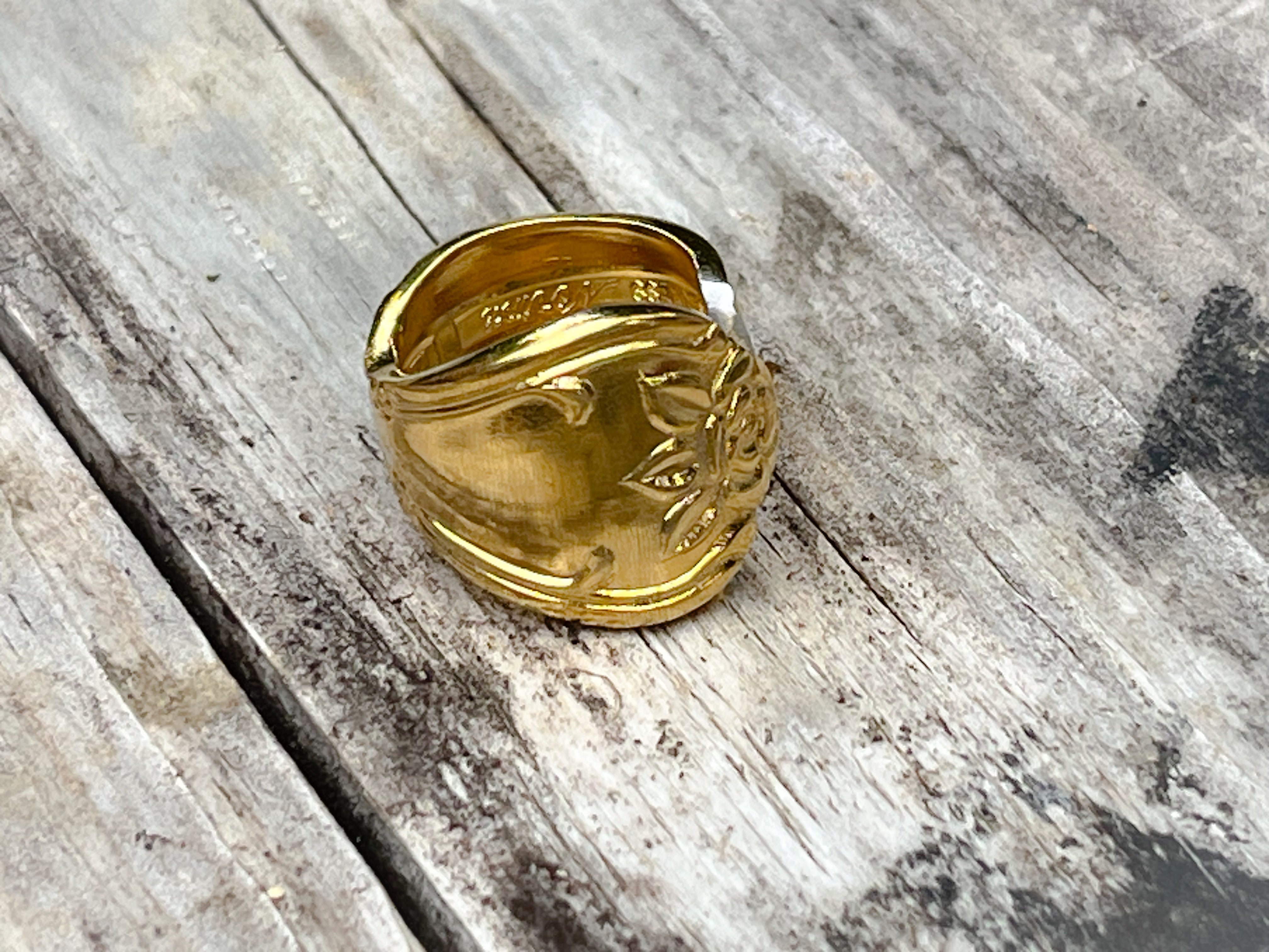 Gold Plated Spoon Ring