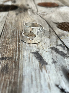 Vintage Silverplated Serving Fork Ring