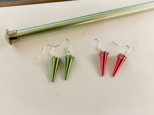 Upcycled Just The Tip Knitting Needle Earrings