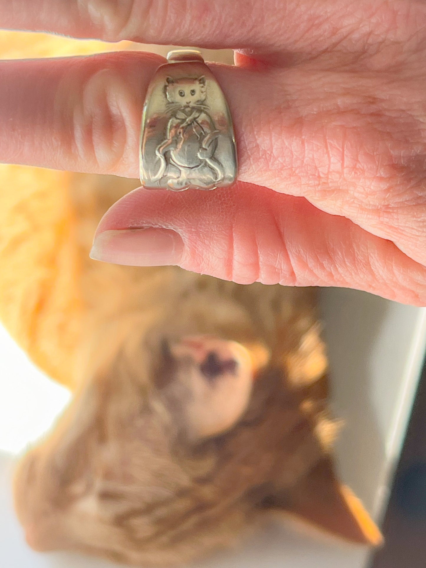 Vintage Puss in Boots Spoon Ring