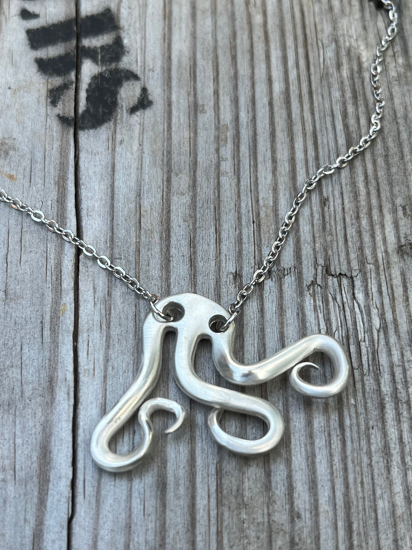 Vintage Fork Octopus Pendant Split