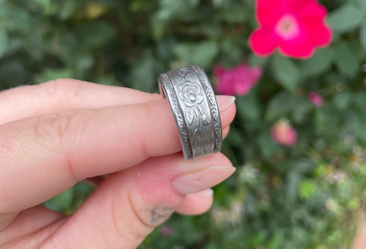 Vintage Rose Spoon Ring