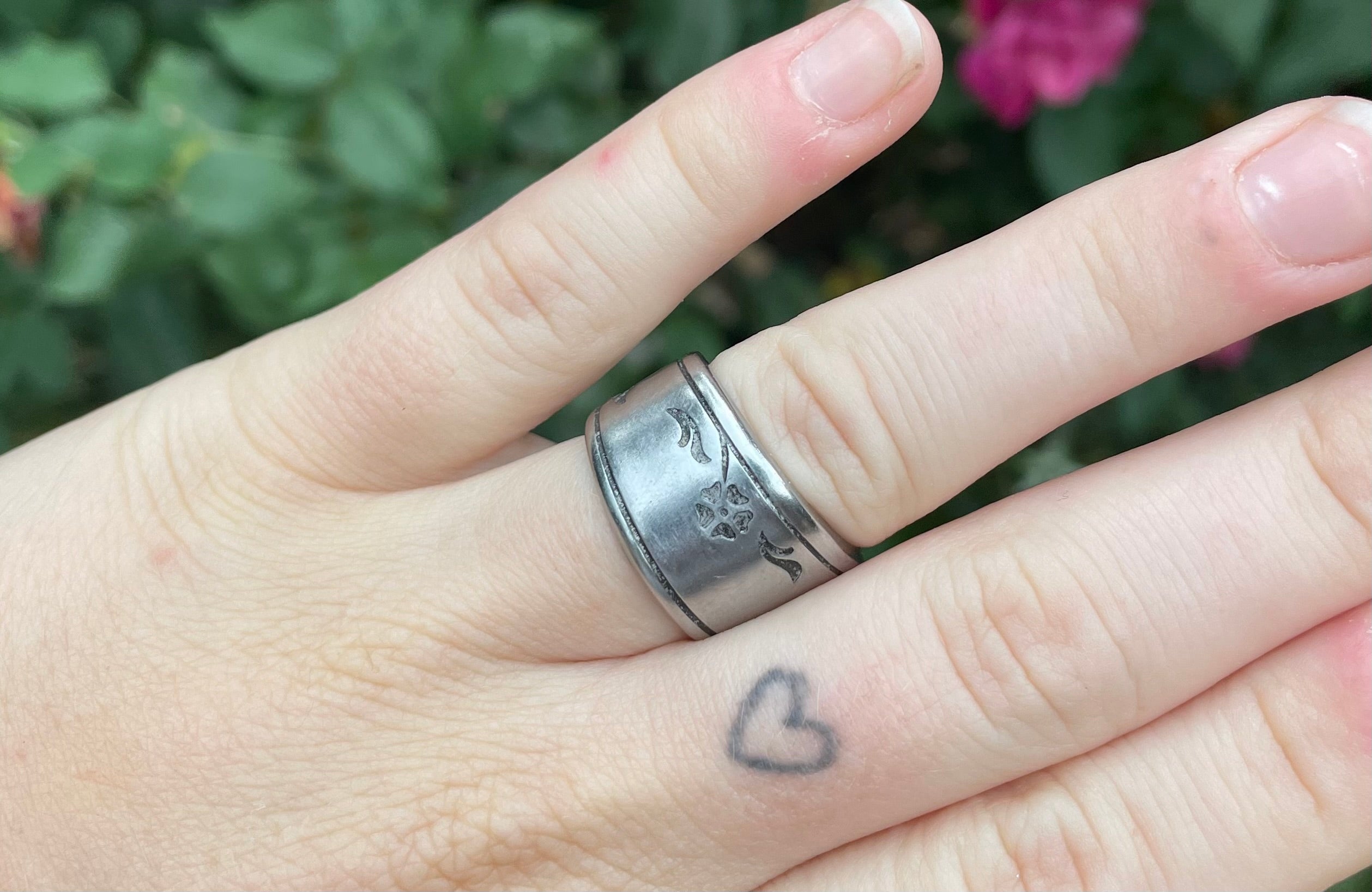 Vintage Dainty Flower Spoon Ring