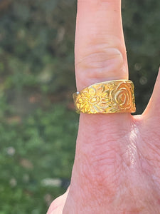 Vintage Gold Plated Spoon Ring Stanley Roberts Goldenware