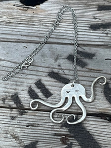 Forktopus Silverplate Necklace