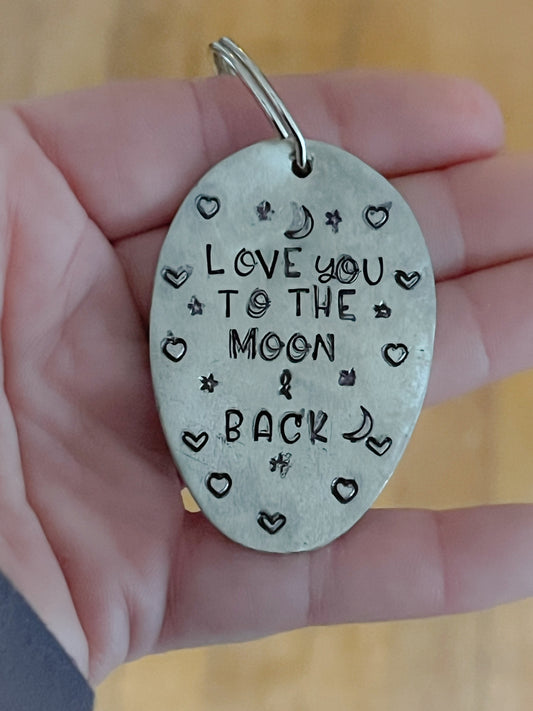 Love You to the Moon and Back Spoon Key Chain