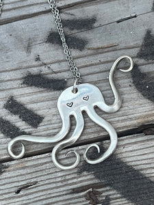 Forktopus Silverplate Necklace