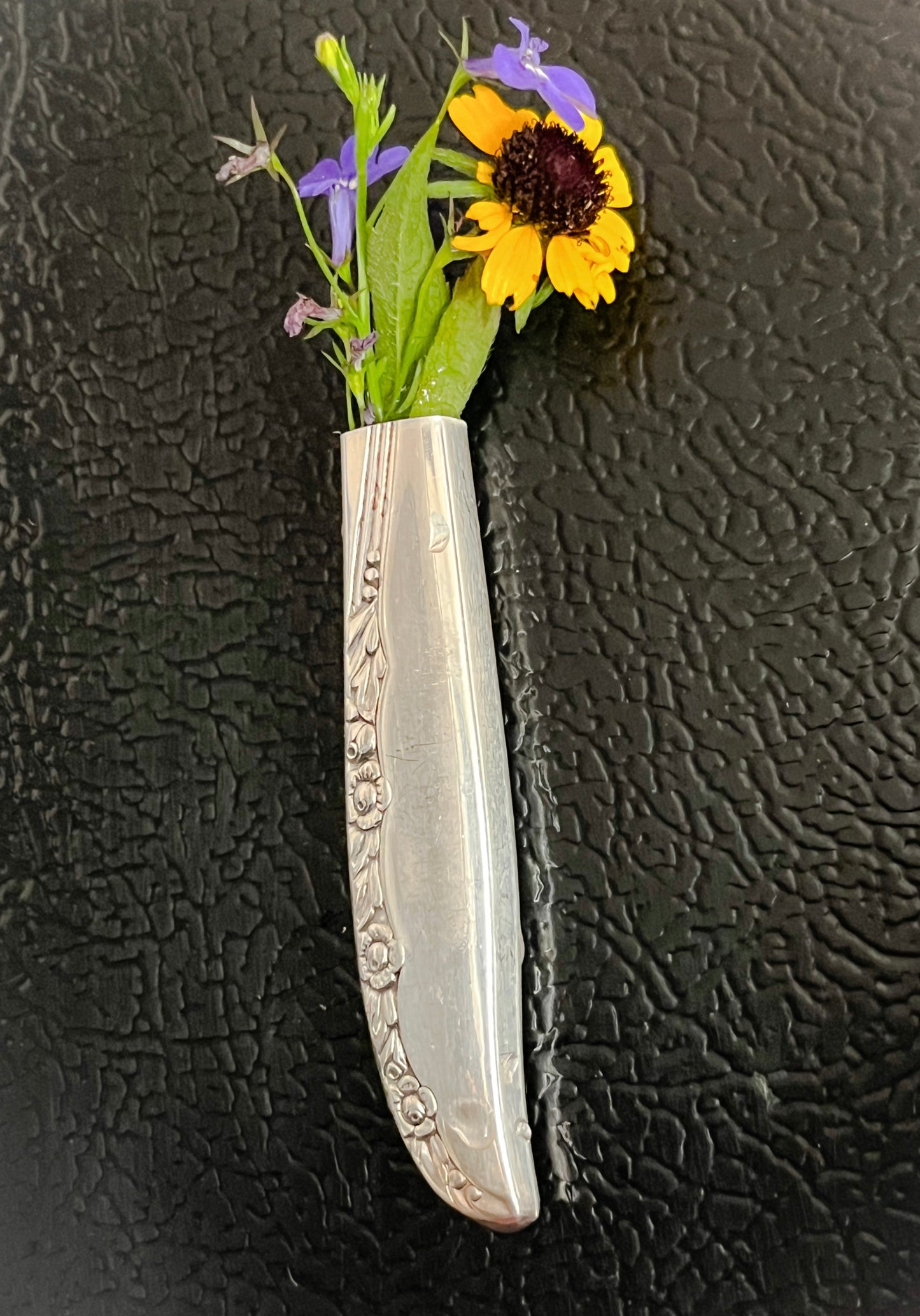 1948 Vintage Brittany Rose Silverplated Knife Magnetic Bud Vase