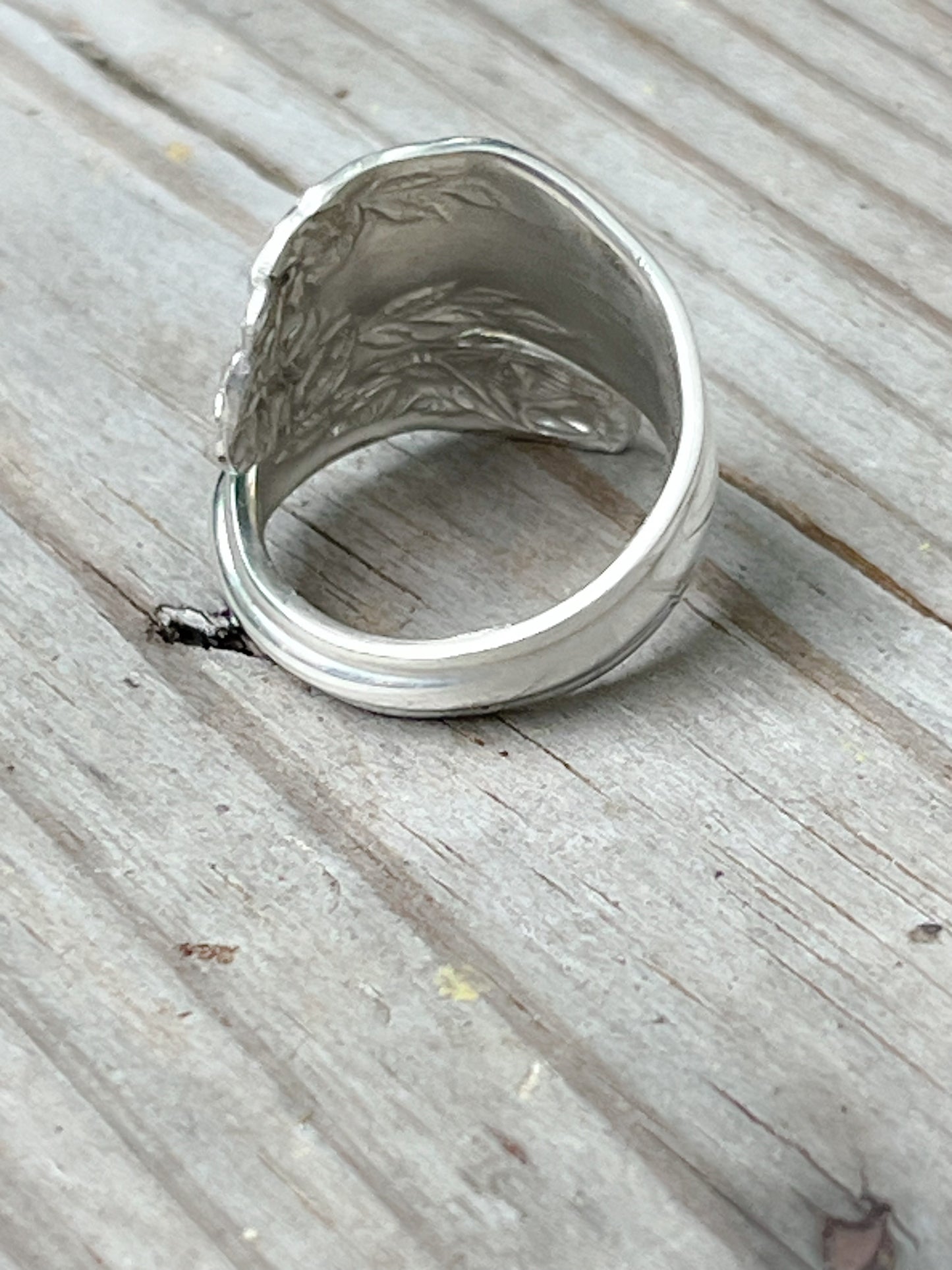 Sterling Silver Northumbria Rose Spoon Ring