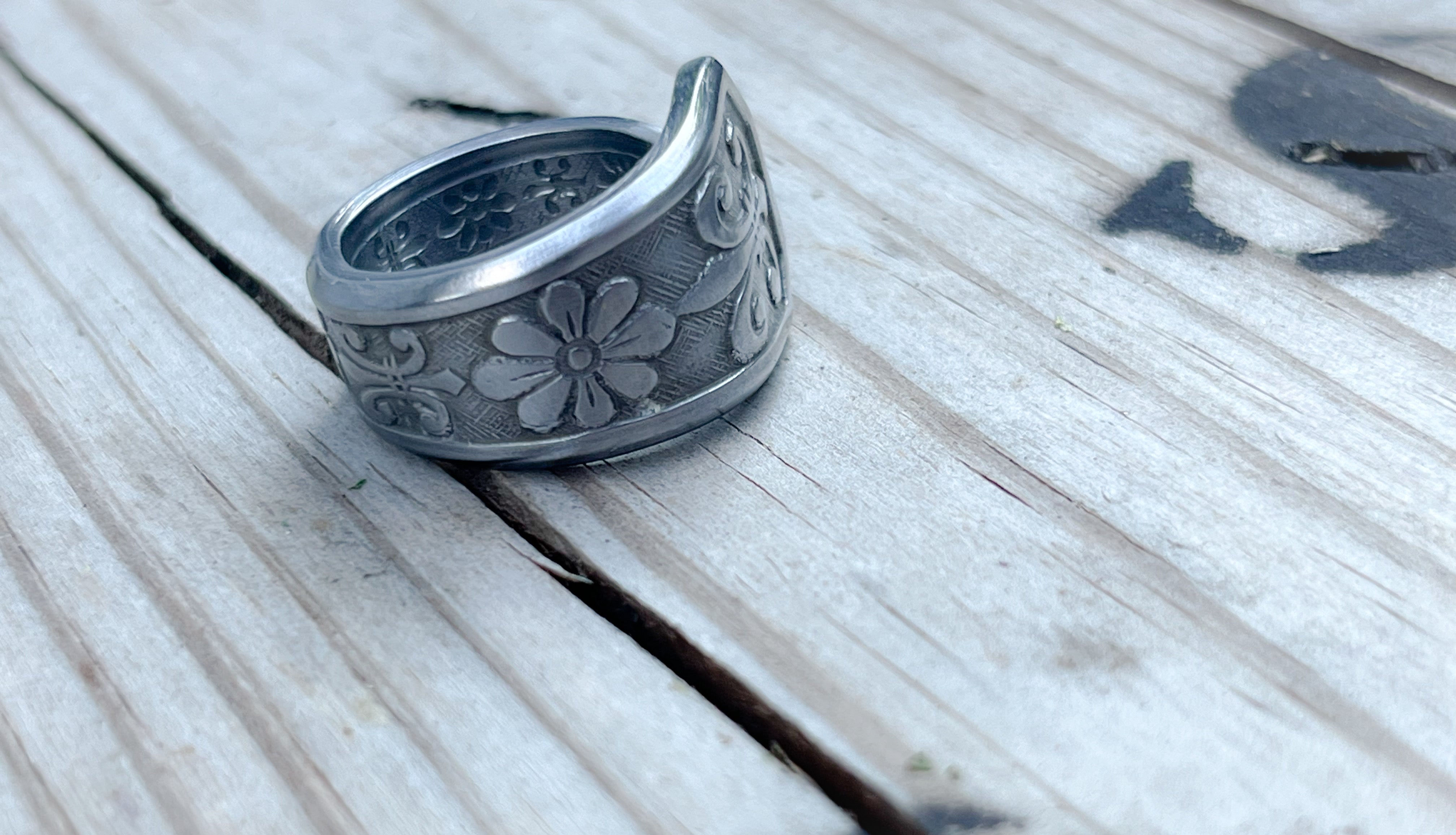 Vintage Fleur De Lis Spoon Ring