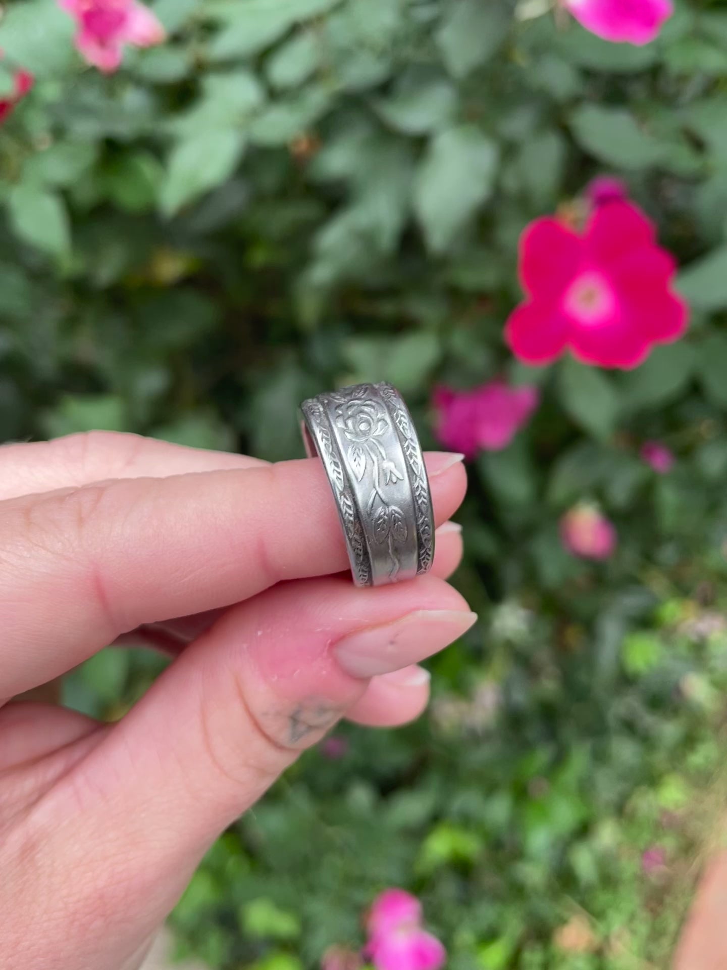 Vintage Rose Spoon Ring